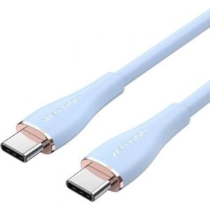 Cable USB 2.0 Tipo-C Vention TAWSG/ USB Tipo-C Macho - USB Tipo-C Macho/ Hasta 100W/ 480Mbps/ 1.5m/ Azul - Imagen 1