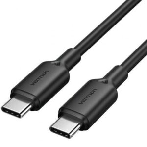 Cable USB 2.0 Tipo-C 3A Vention TRCBH/ USB Tipo-C Macho - USB Tipo-C Macho/ Hasta 60W/ 480Mbps/ 2m/ Negro - Imagen 1