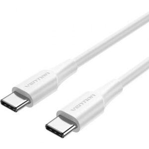 Cable USB 2.0 Tipo-C 3A Vention TRCWH/ USB Tipo-C Macho - USB Tipo-C Macho/ Hasta 60W/ 480Mbps/ 2m/ Blanco - Imagen 1