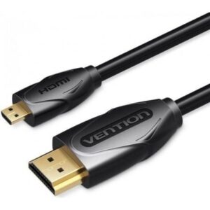 Cable HDMI Vention VAA-D03-B200/ HDMI Macho - Micro HDMI Macho/ 2m/ Negro - Imagen 1
