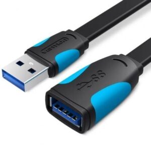 Cable Alargador USB 3.0 Vention VAS-A13-B100/ USB Macho - USB Hembra/ 5Gbps/ 1m/ Negro y Azul - Imagen 1