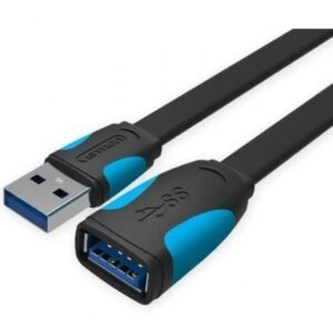 Cable Alargador USB 3.0 Vention VAS-A13-B200/ USB Macho - USB Hembra/ 5Gbps/ 2m/ Negro y Azul - Imagen 1