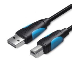 Cable USB 2.0 Impresora Vention VAS-A16-B200/ USB Tipo-B Macho - USB Macho/ 480Mbps/ 2m/ Negro - Imagen 1