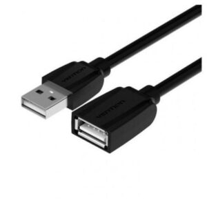 Cable Alargador USB 2.0 Vention VAS-A44-B200/ USB Macho - USB Hembra/ 480Mbps/ 2m/ Negro - Imagen 1