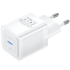Cargador de Pared GaN Vention FEPW0-EU/ 1xUSB Tipo-C/ 20W - Imagen 1