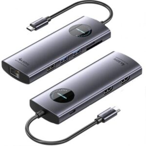 Docking USB Tipo-C Vention TQVHB/ 2xHDMI/ 3xUSB/ 1xRJ45/ 1xLector de Tarjetas/ 1xUSB Tipo-C PD/ Gris - Imagen 1