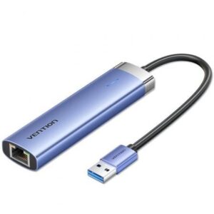 Hub USB 3.0 Vention TGFSB/ 3xUSB/ 1xRJ45/ 1xUSB Tipo-C PD - Imagen 1