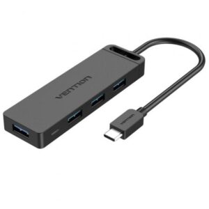 Hub USB Tipo-C Vention TGKBB/ 4xUSB/ 1xMicroUSB PD/ 15cm - Imagen 1