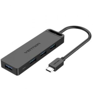 Hub USB Tipo-C Vention TGKBD/ 4xUSB/ 1xMicroUSB PD/ 50cm - Imagen 1