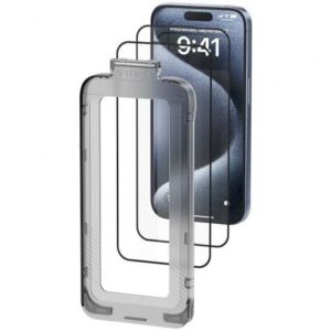 Protector de Pantalla de Cristal Templado Vention KUJTCC-40 para iPhone 14 Pro Max + Herramienta de Instalación Antipolvo - Imagen 1