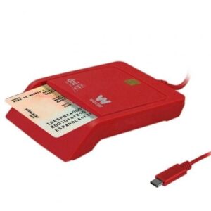 Lector de DNI y Tarjetas Woxter PE26-199/ Rojo/ USB 2.0 - Imagen 1